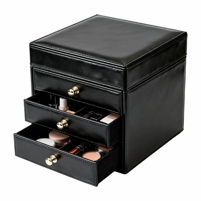 Leather Makeup Organizer