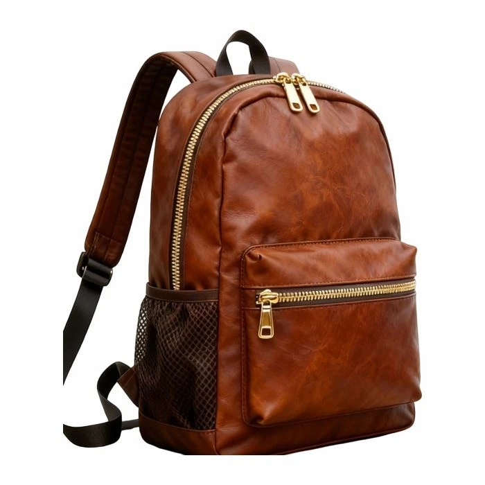 Leather Student Backpack
